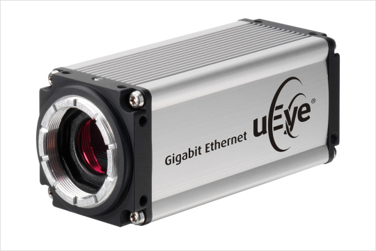 First IDS Gigabit Ethernet industrial camera with uEye label