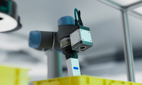 IDS 3D camera Nion inspects material in a crate