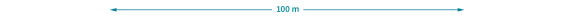 Arrow indicating a length of 100 m