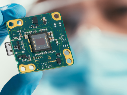IDS board-level camera during quality control