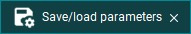 Button to save and load parameters in the interface
