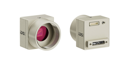 IDS uEye XCP camera, front and rear views