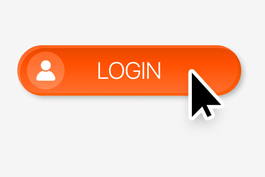 Login button with a mouse pointer positioned on it.
