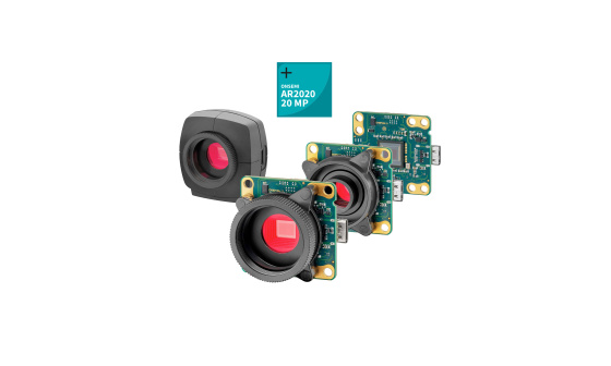 4 model variants of the IDS uEye XLE cameras and icon labelled ‘onsemi AR2020 20 MP’