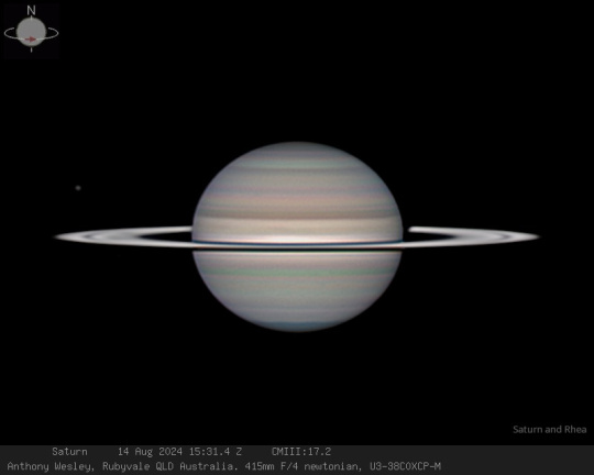 Telescope image of the planet Saturn