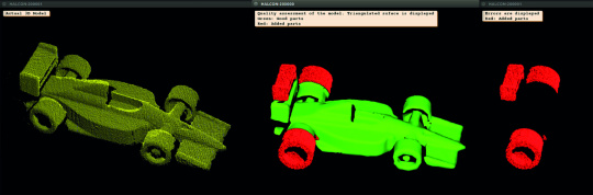 With HALCON 3D image processing, even the tiniest differences between the object and the reference model can be detected. Image: Demo by IDS, Control 2018, captured with an Ensenso 3D stereovision camera.