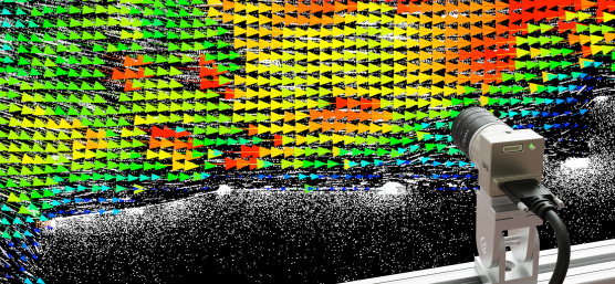 Flow diagnostics with the help of an event-based camera from IDS