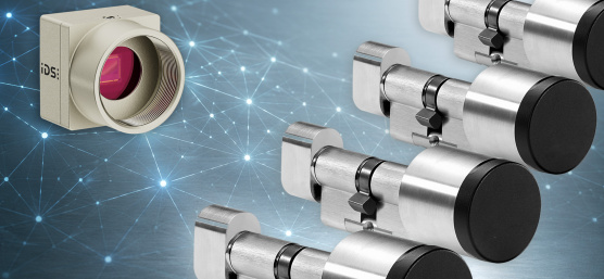 IDS uEye XCP camera with multiple metal locking cylinders