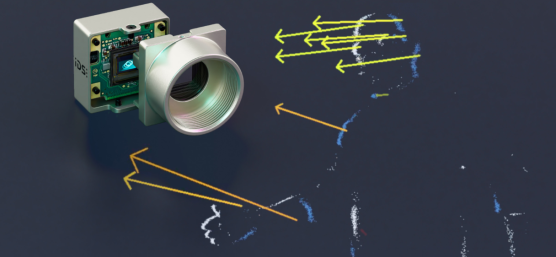 IDS EVS camera and visualization of change data with motion vectors