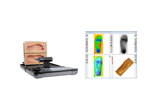 Footprints are analyzed in various ways using software.