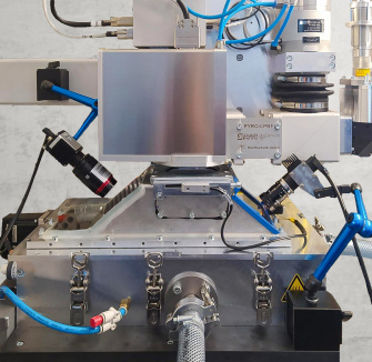 Test setup with 2 IDS cameras in the laboratory