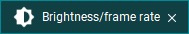 Button for brightness and frame rate selection