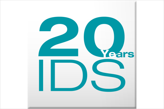 Logo for the 20th anniversary of IDS