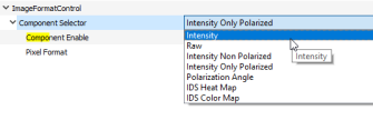 Selection of polarization formats in the IDS Vision Cockpit