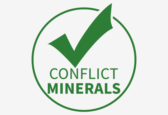 Logo Conflict Minerals (green tick in a circle)