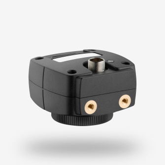 USB 3 uEye ML industrial camera with downward-facing lens and upward connection