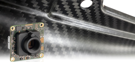 USB 3 uEye LE camera in front of composite materials