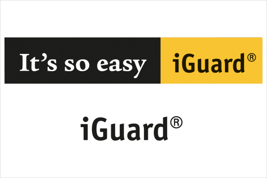 Next to and under the motto “It's so easy” is written iGuard