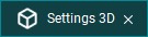 Settings 3D tab with cube icon