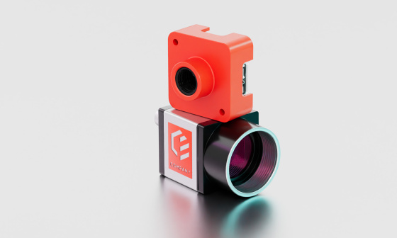 Example of an IDS industrial camera with individual color or print.