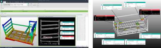 Evaluation and on-screen visualization of the data measured by FrameSense