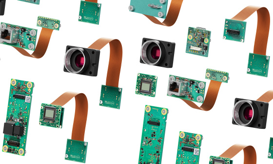 uEye ACP components from sensor board to C-mount