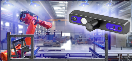 3D measuring system with Ensenso C cameras for the inspection of containers and their automatic loading and unloading by robots