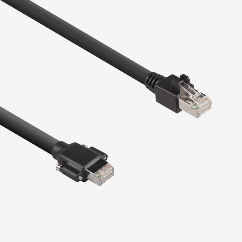 GigE, patch cable Cat6, dragchain, screwable, 15 m