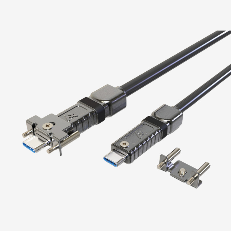 USB3 AOC, USB-C USB-C, straight, screwable, 10 m