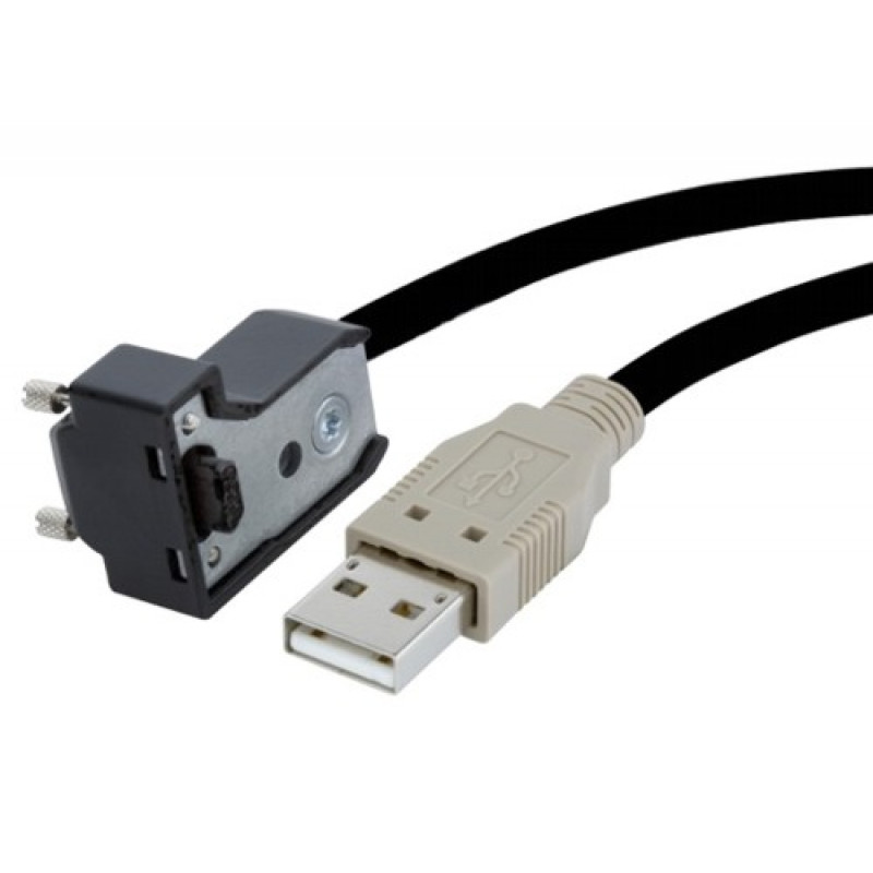 USB 2.0, standard cable, angled, screwable, 5 m