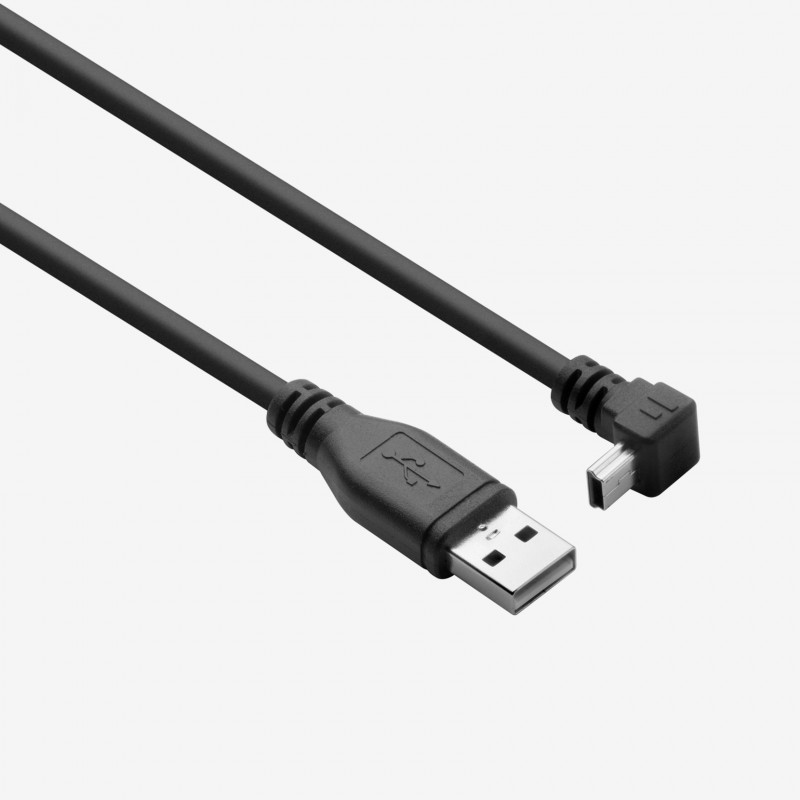USB 2.0, standard cable, angled, 3 m