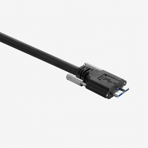 USB 3, standard cable, straight, screwable, 1.5 m