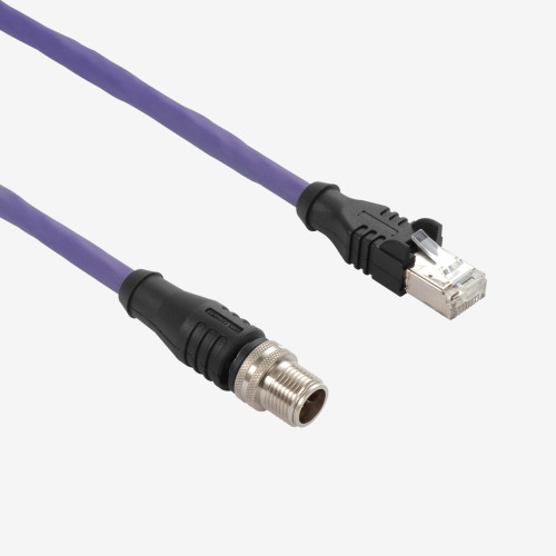 GigE, straight, screwable, IP69K, 15 m