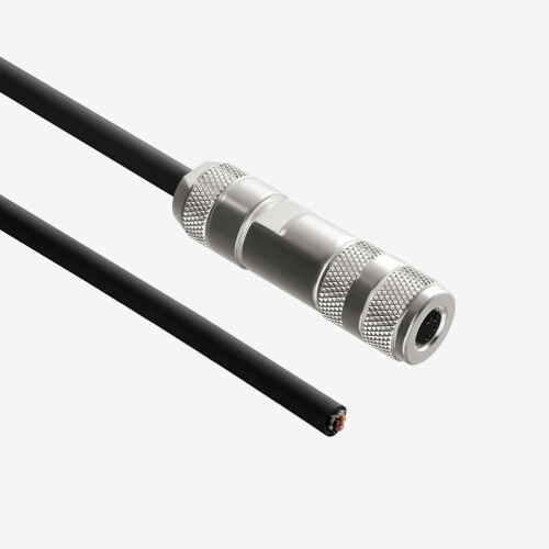 M8 4-pin to open end, dragchain, 10 m