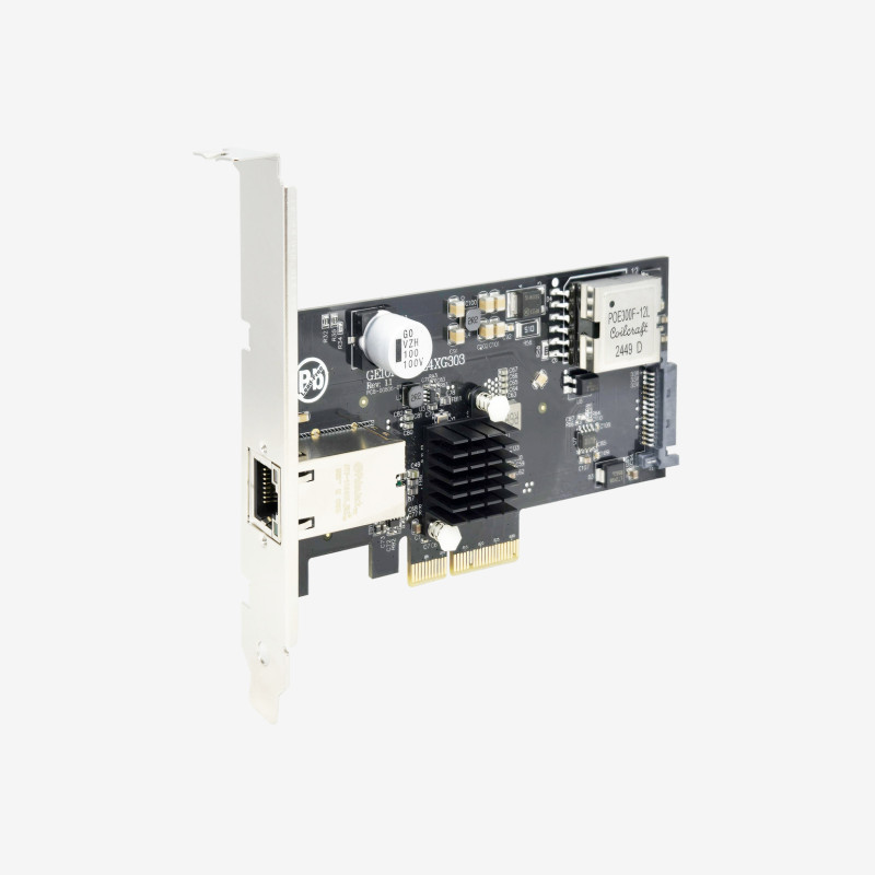10G POE + PCie x4 Gen 3 card, 1 Port, RJ45
